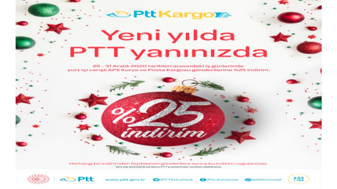 PTT'den müşterilerine yeni yıla özel indirim