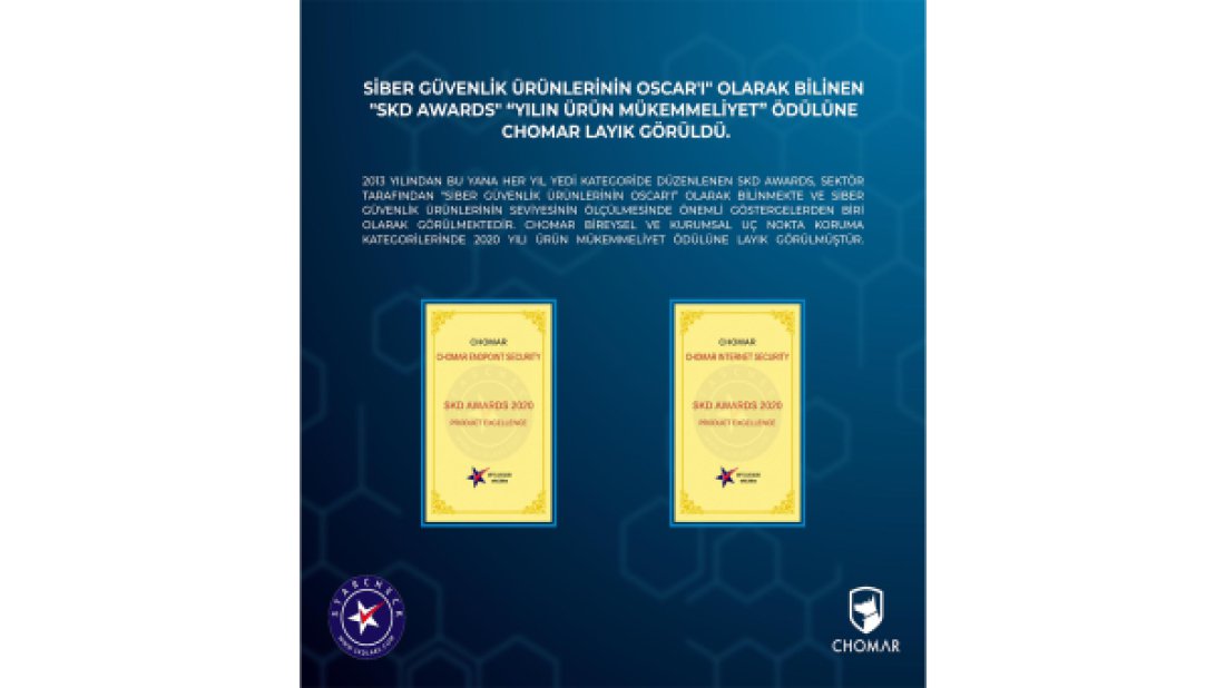 Siber güvenlik ürünlerinin Oscar’ı Chomar’a gitti
