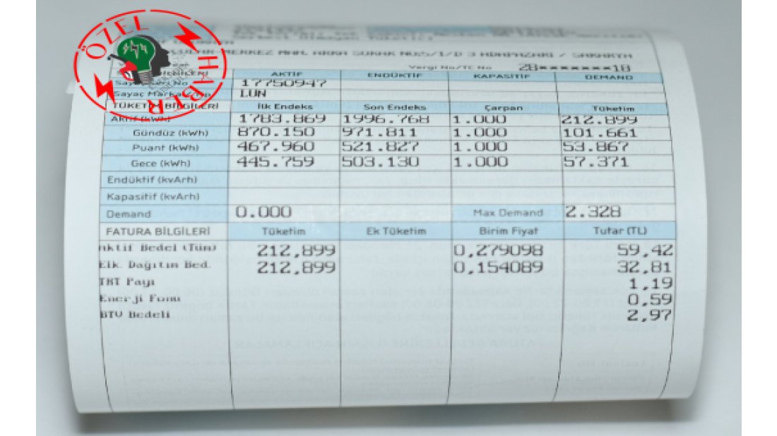 TRT payı ve Enerji Fonu'nun 100 TL'lik faturaya etkisi: 1 TL 40 Kuruş