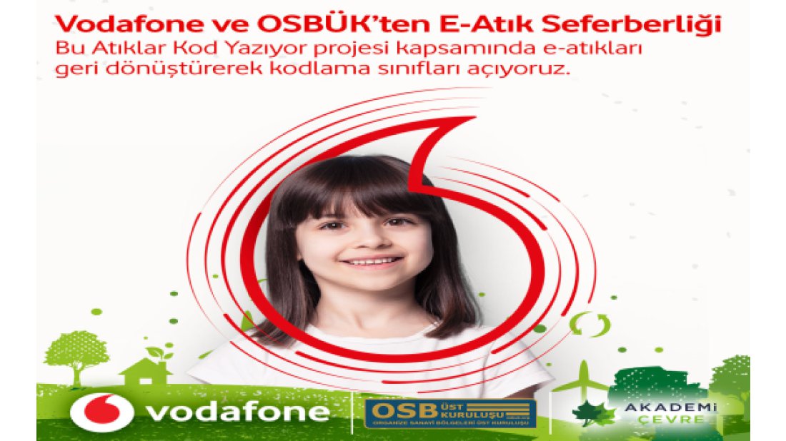 Vodafone’un “bu atıklar kod yazıyor” projesine osbük’ten destek