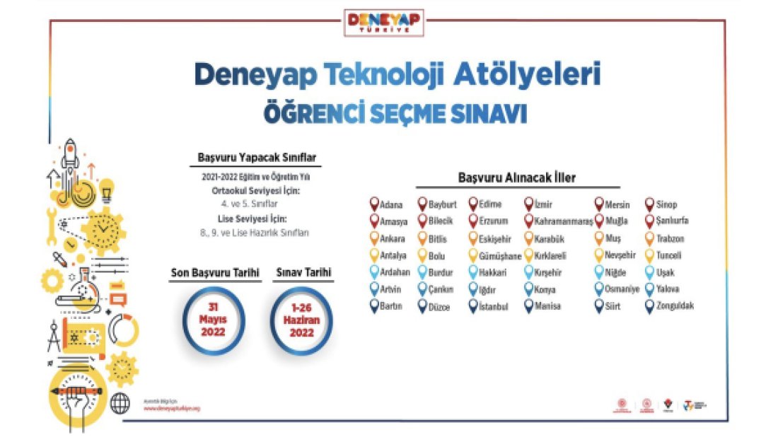 DENEYAP Teknoloji Atölyeleri yeni öğrencilerini bekliyor