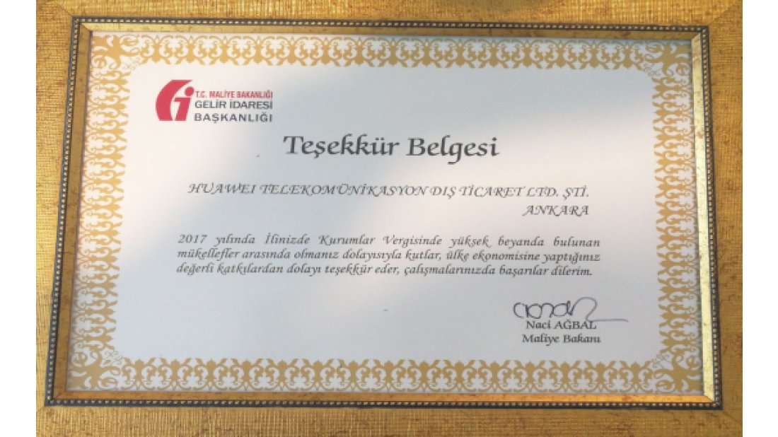 Huawei, Ankara’nın vergi rekortmenleri arasında