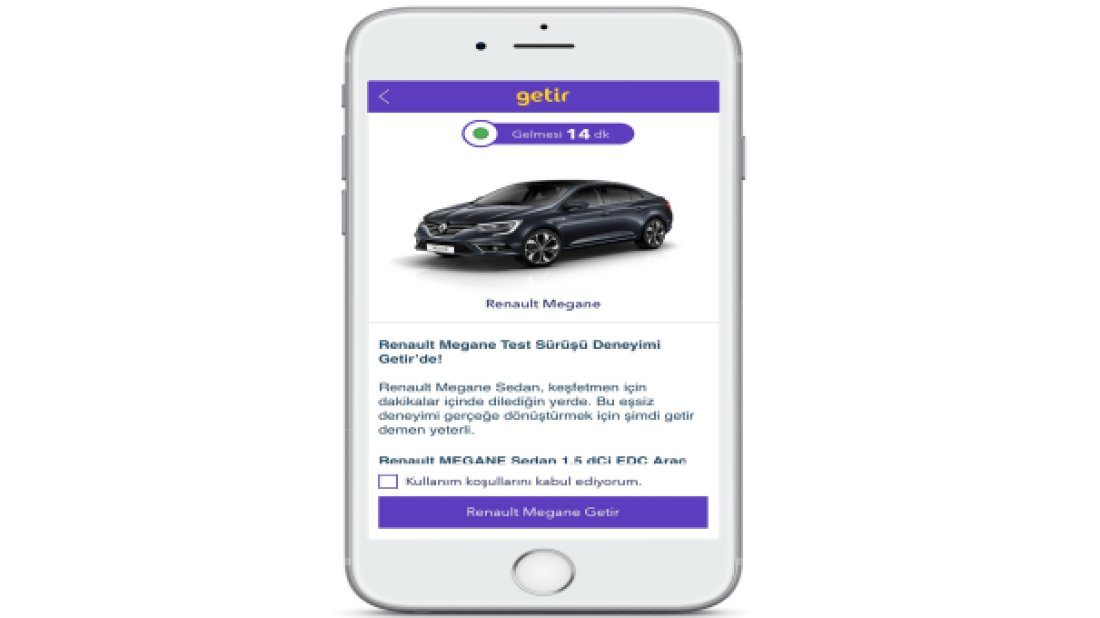 Getir ve Renault işbirliği ile anında test sürüşü