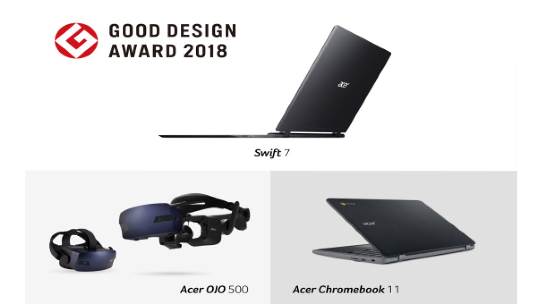 Acer Ürünleri 2018 Good Design Awards ile ödüllendirildi