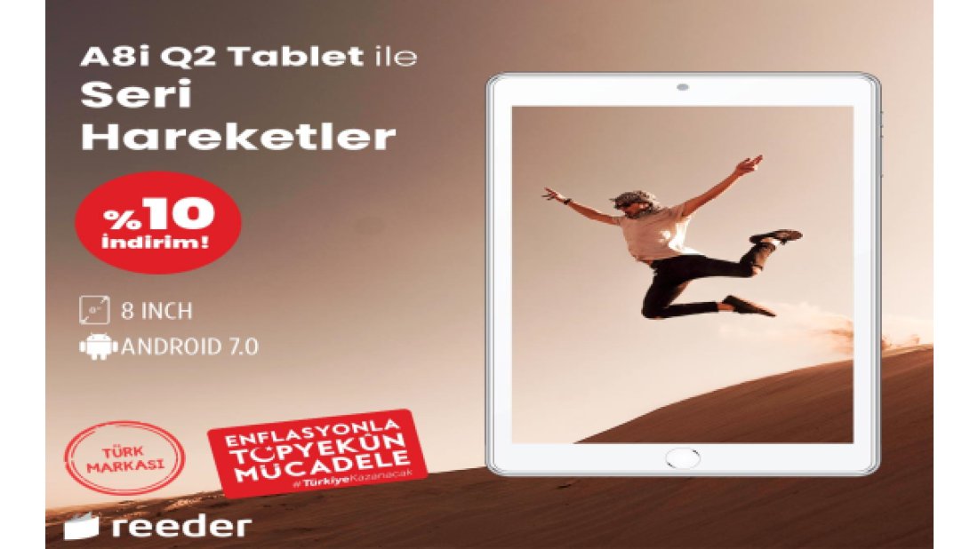 reeder A8i Q2 tablet bilgisayarda yüzde 10 indirim fırsatı