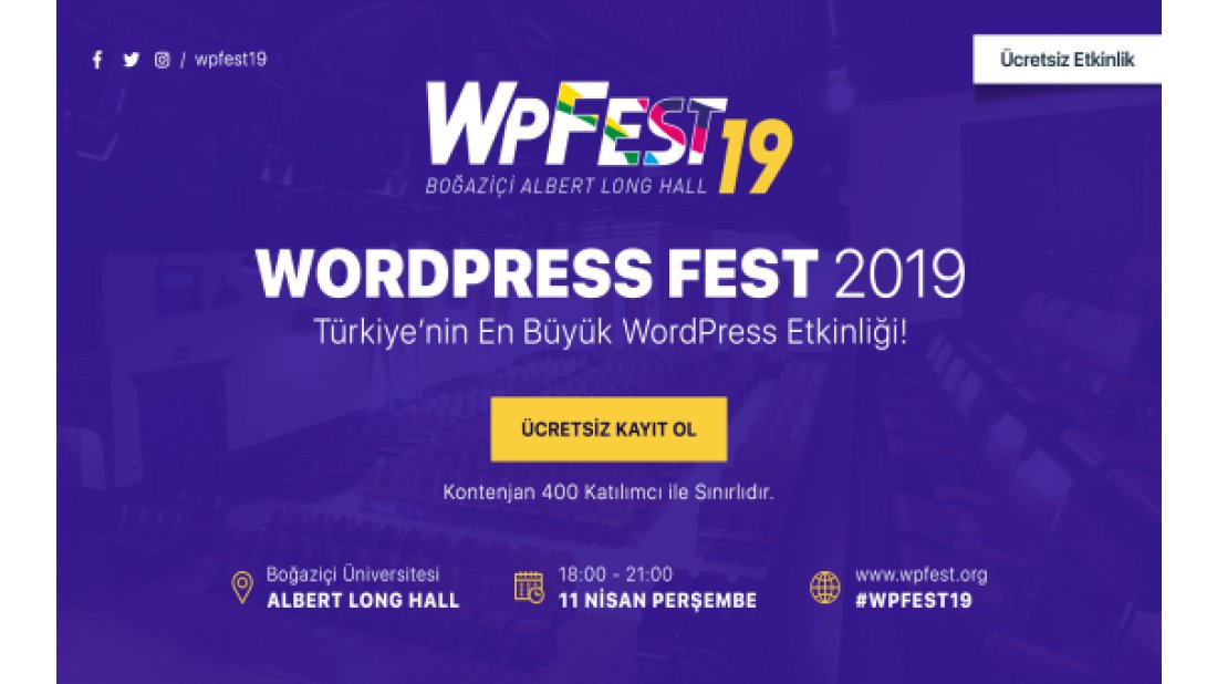 Türkiye’nin en büyük wordpress etkinliği 11 nisanda başlıyor