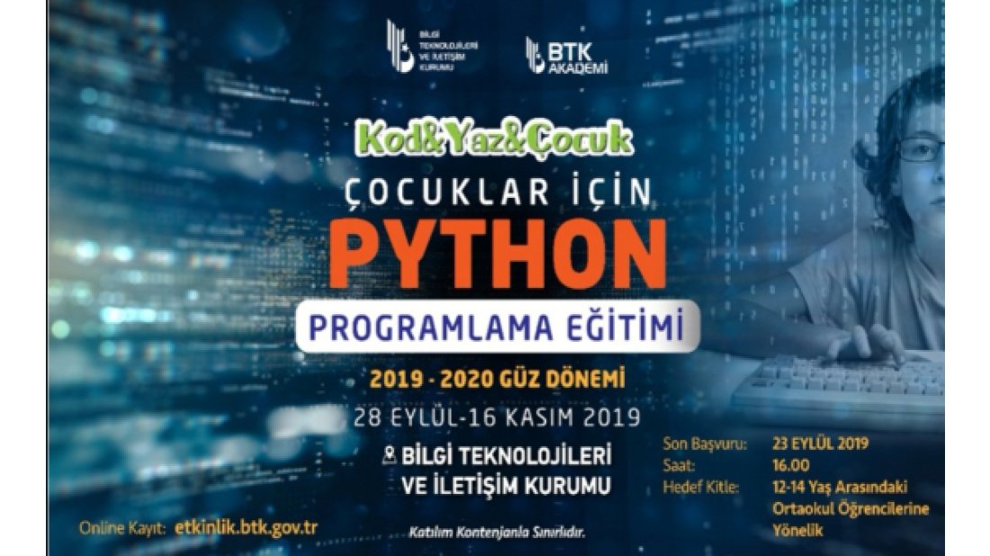 Çocuklar için Python Programalama eğitimi